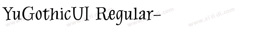 YuGothicUI Regular字体转换